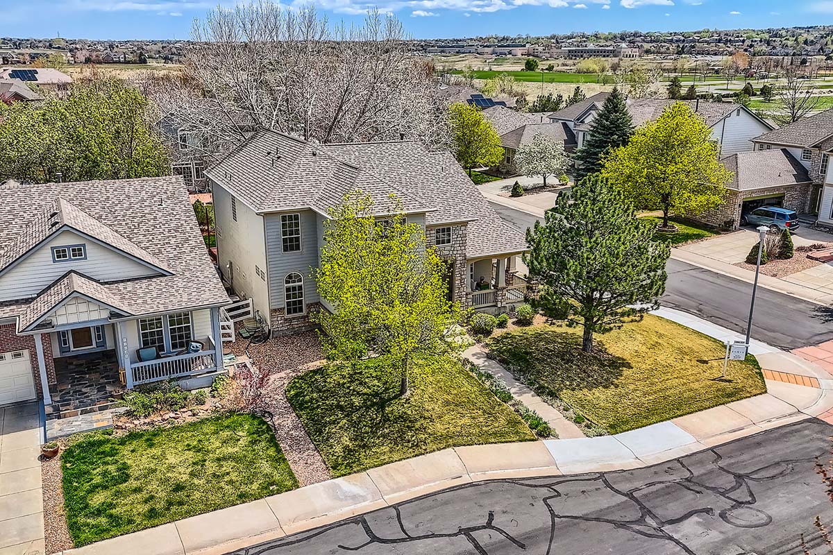 Aerial view of house