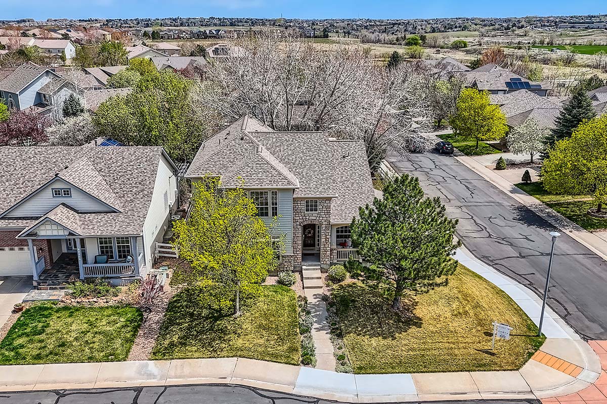 Aerial view of house